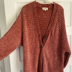 Large Cardigan, rust color